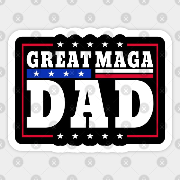 Donald Trump jr father's day great maga dad Sticker by ZimBom Designer